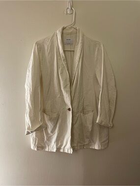 Old Navy Cream Single-Button Blazer